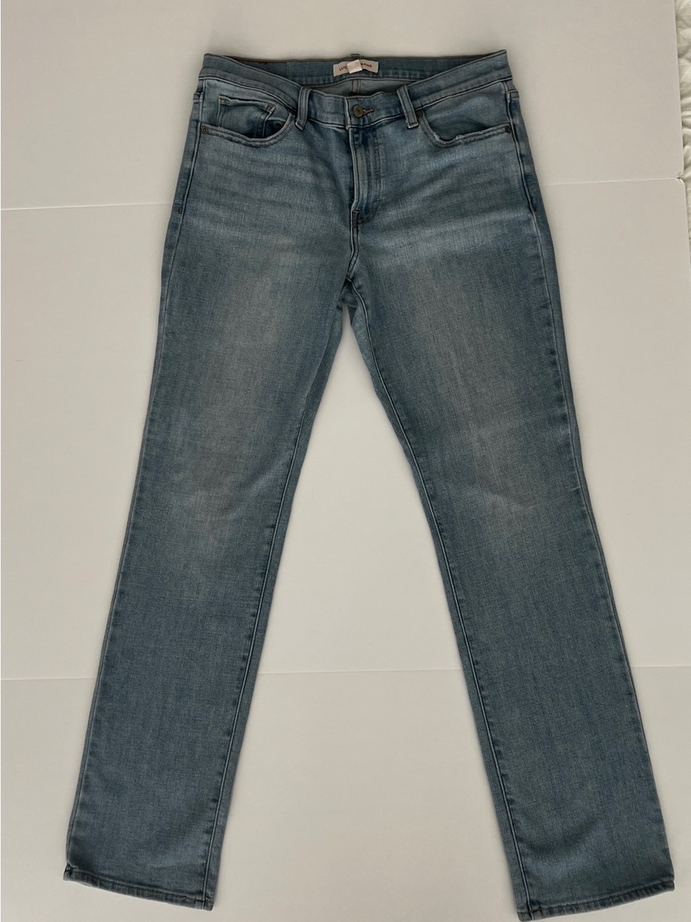 Lucky Brand Women’s Size 12 31R Slim Straight Jeans Medium Wash Denim